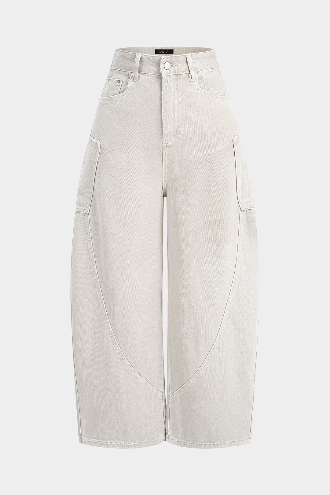 Denim Pocket Wide Leg Jeans