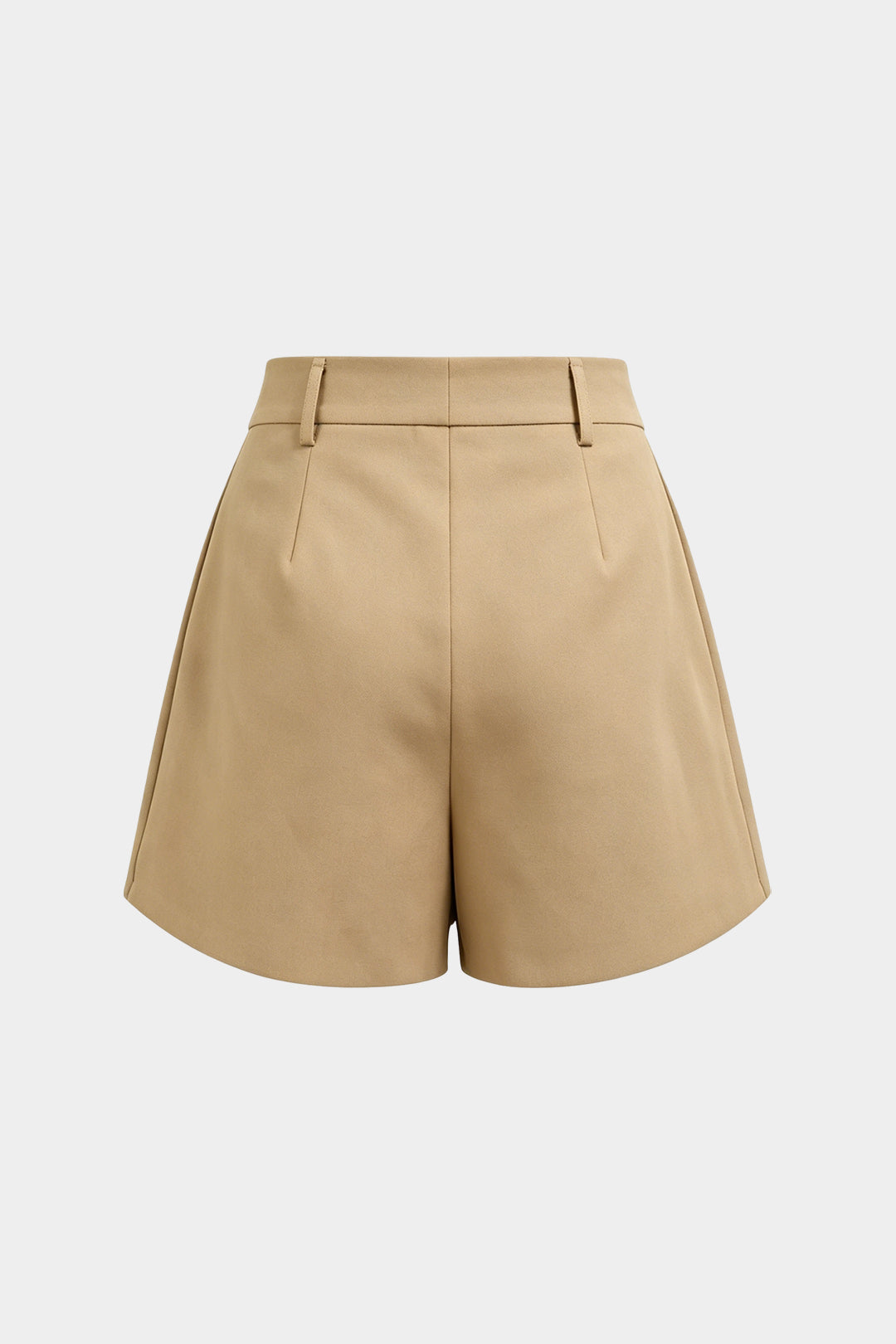 Metallic Button High Waist Shorts