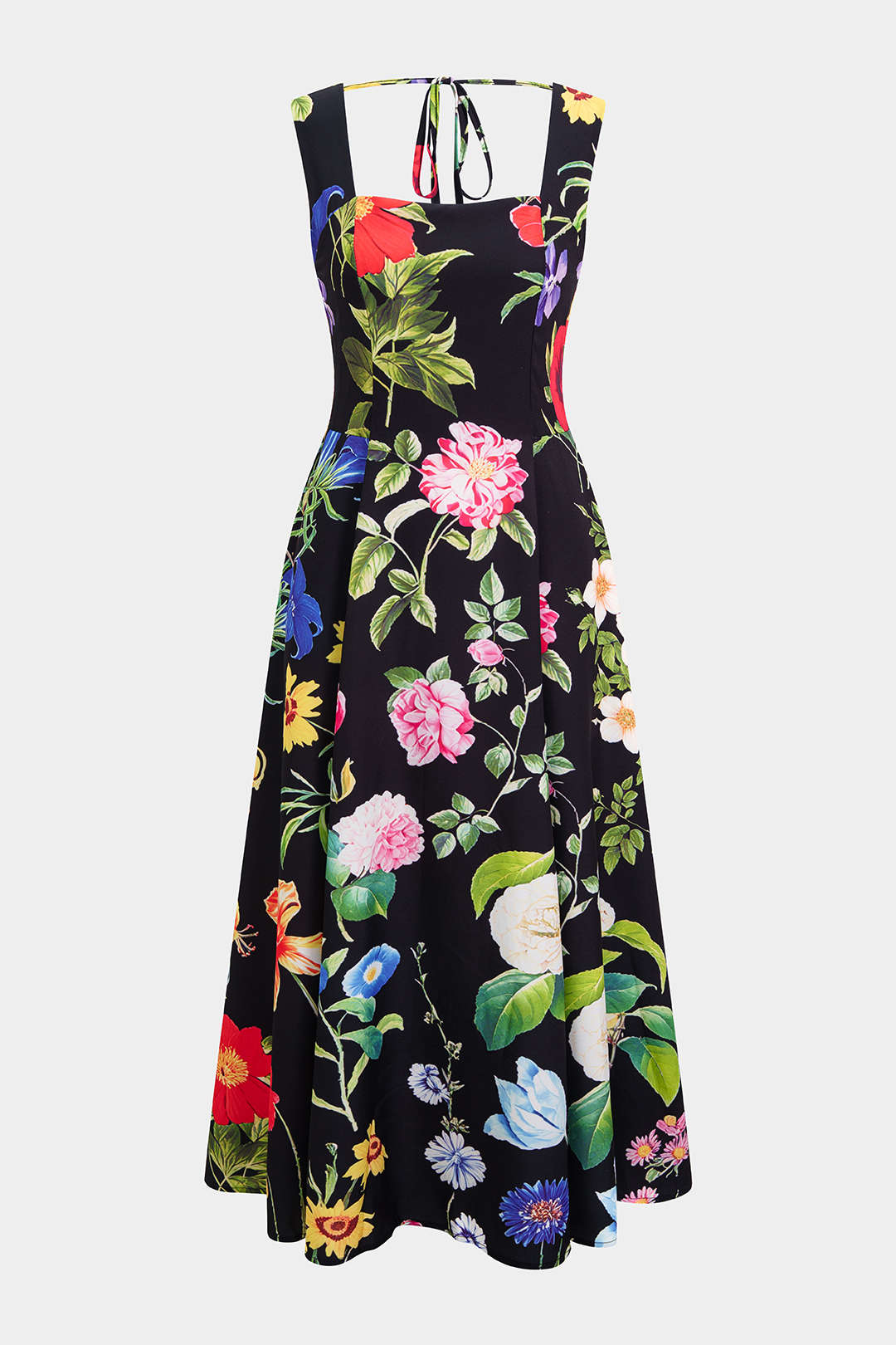 Floral Print Sleeveless Maxi Dress