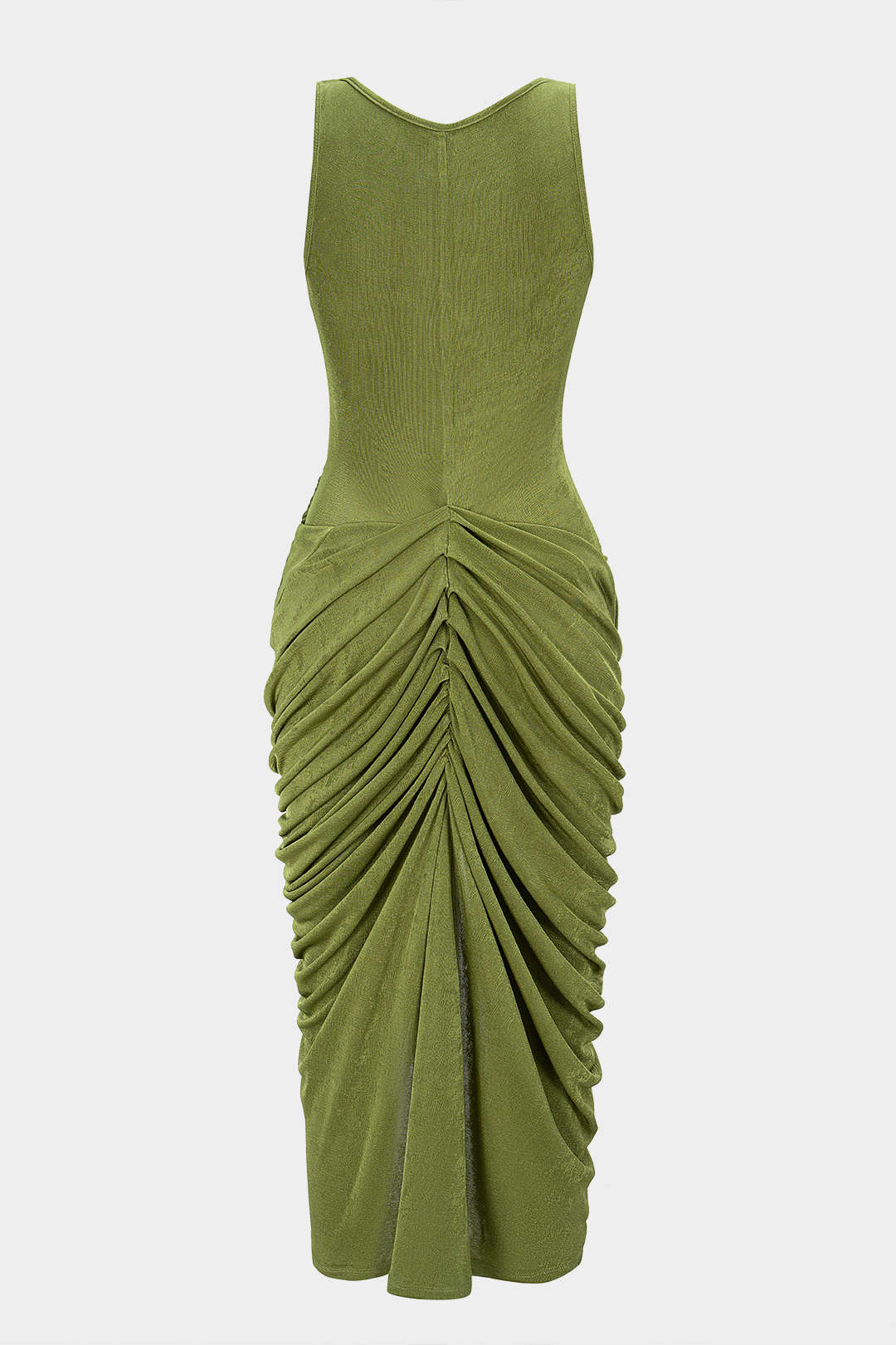Round Neck Sleeveless Midi Dress