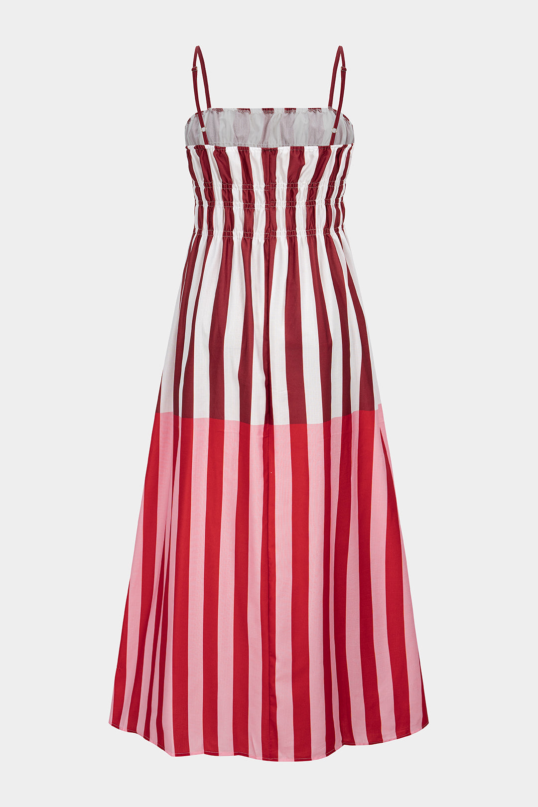 Contrast Stripes Print Sleeveless Maxi Dress