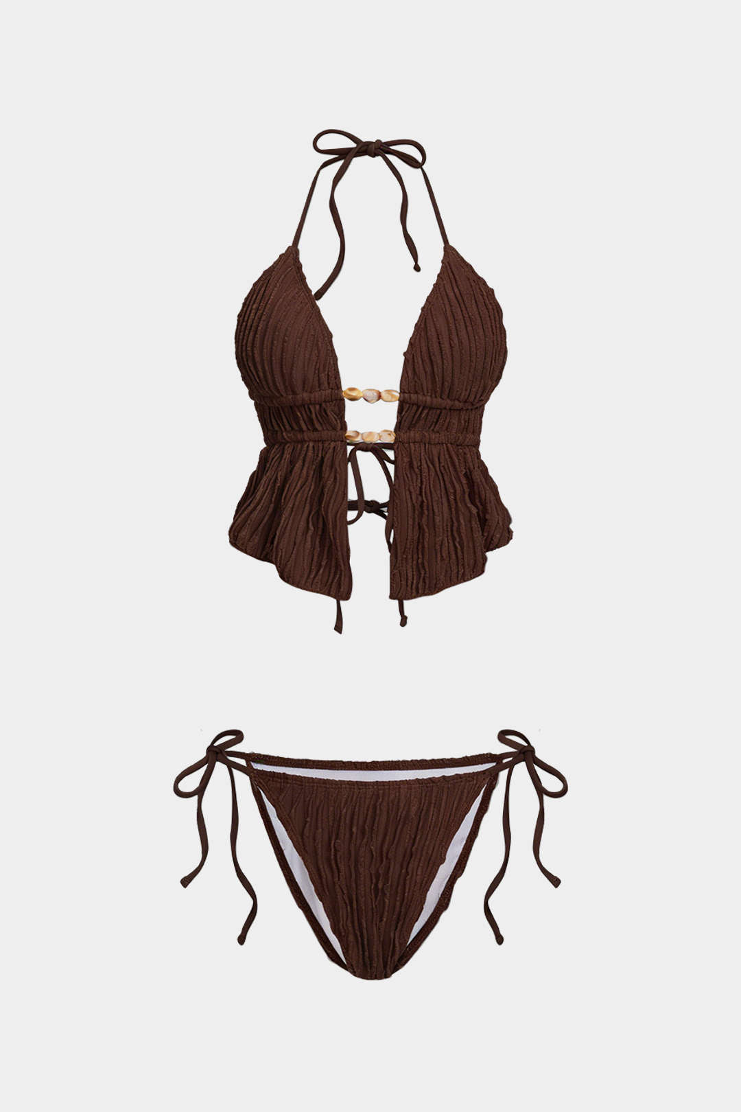 Halter Neck Tie-Up Bikini Set