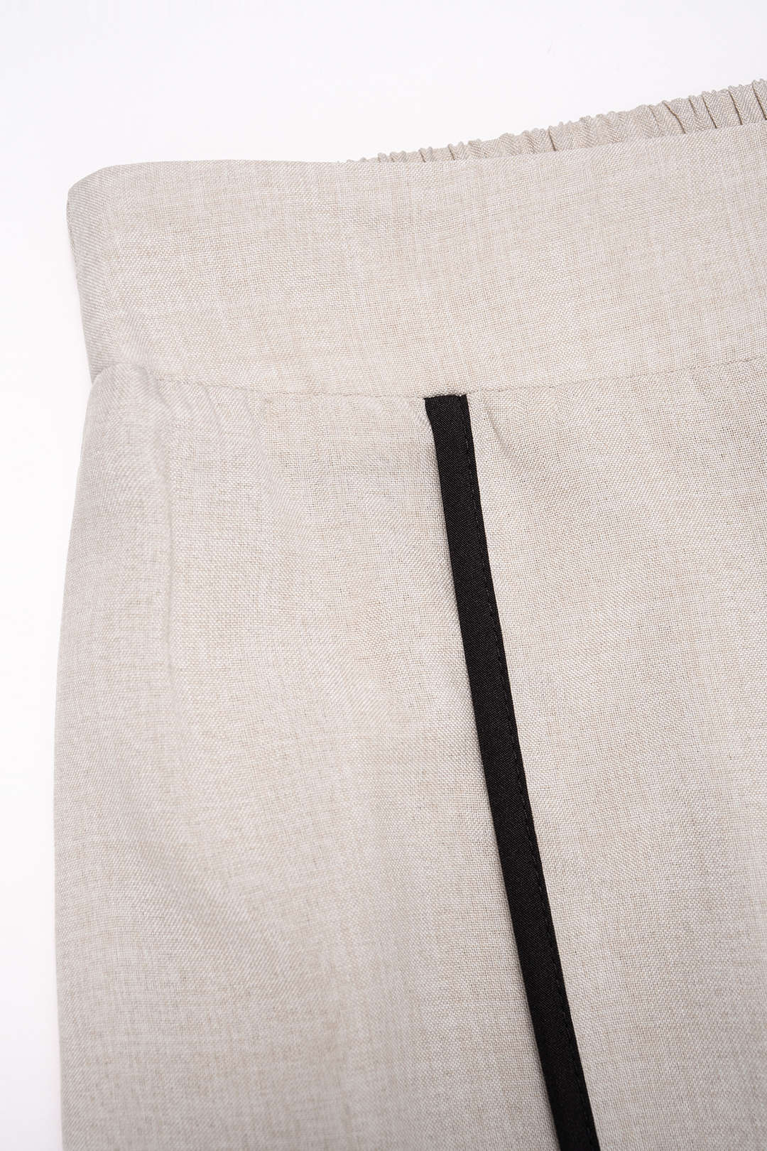 Contrast V-Neck Vest And Wide Leg Pants