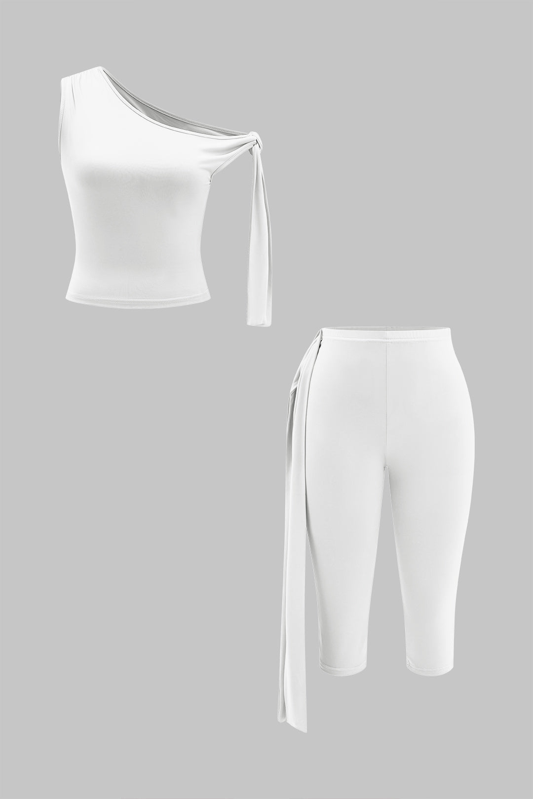 Tie-Up Detail Top And Shorts Set