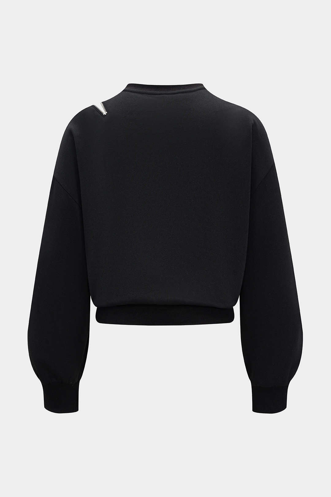 Round Neck Zipper Sweatshirt