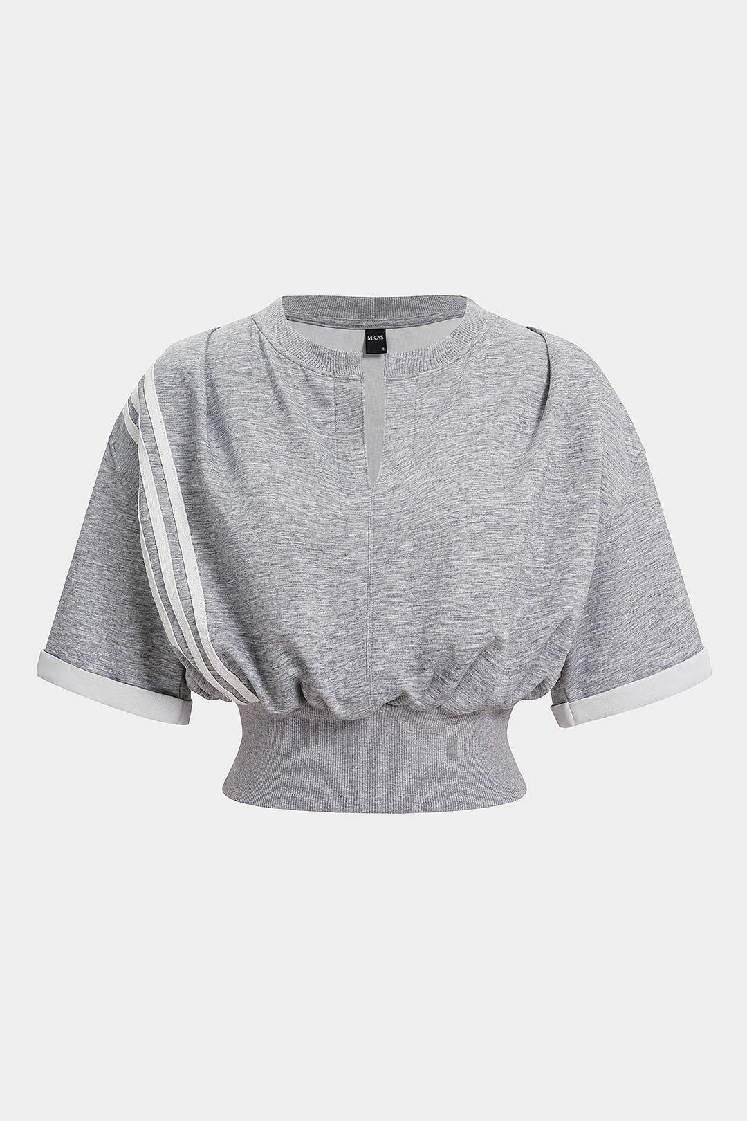 Contrast Stripes V-Neck Top