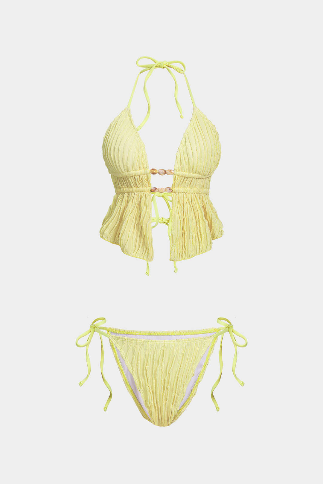 Halter Neck Tie-Up Bikini Set