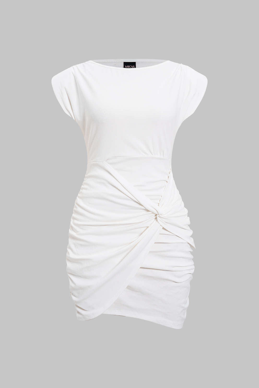 Ruched Twist Knot  Mini Dress