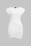 Ruched Twist Knot  Mini Dress