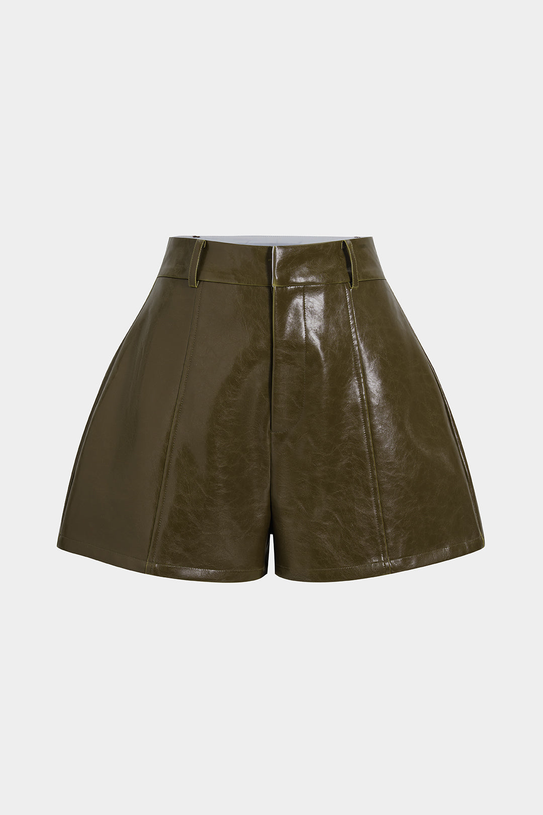 Faux Leather High Waist Shorts