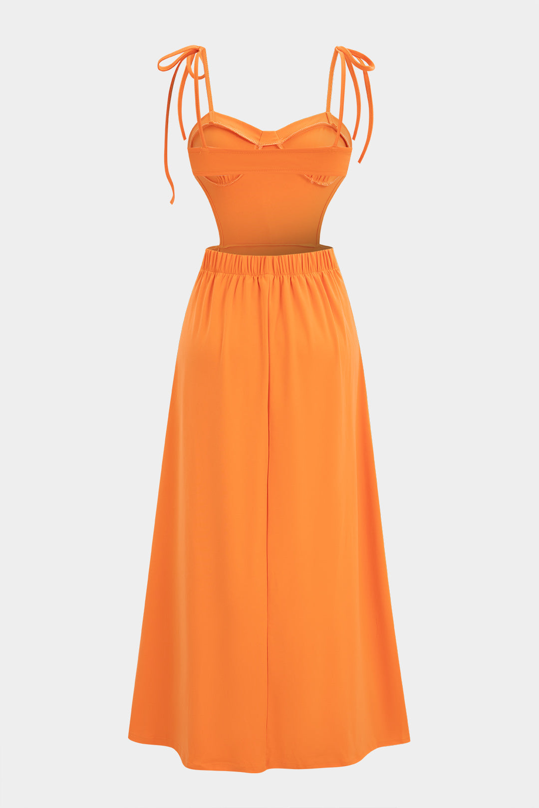 Tie-Up Backless Sleeveless Slip Maxi Dress