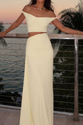 Solid Twist Knot Sleeveless Cropped Top And Ruched Skirt Set