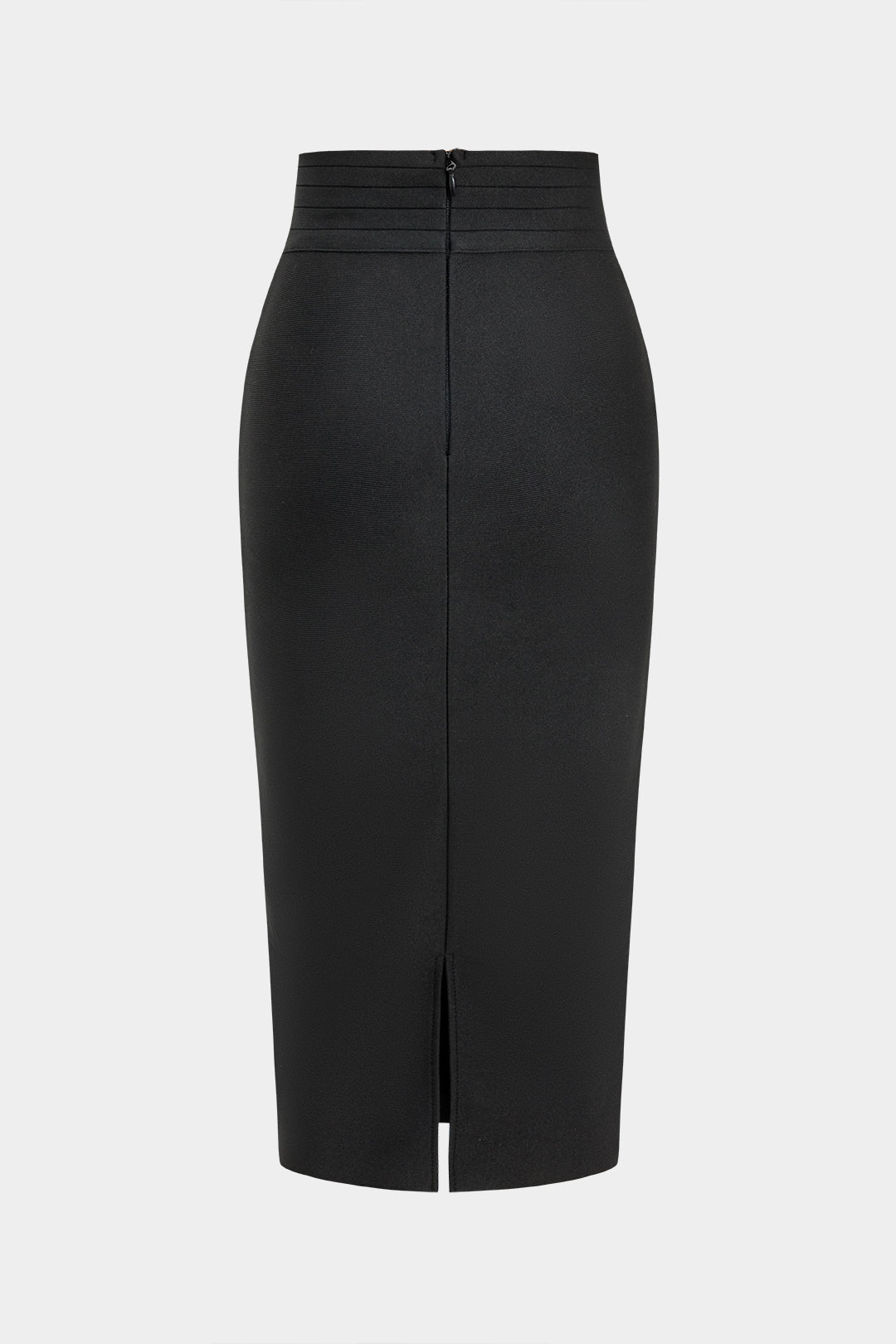 Solid Knit Asymmetrical Button Skirt
