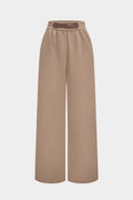 Patchwork High Waist Wide Leg Trousers