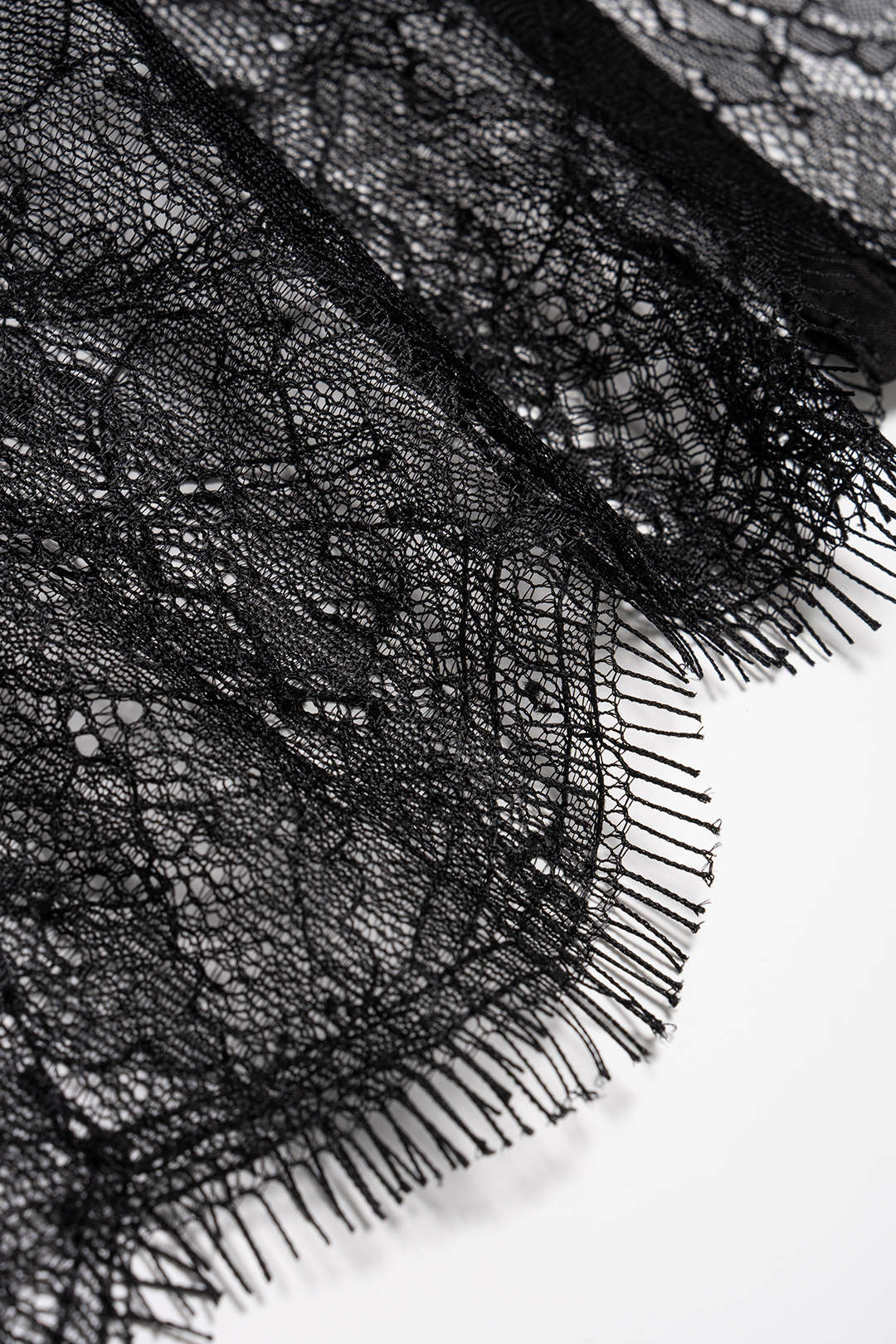 Lace Trim Patchwork Asymmetrical Tube Top With Sheer Shawl