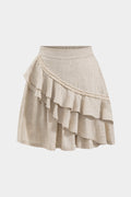 Linen Ruffle Skirt