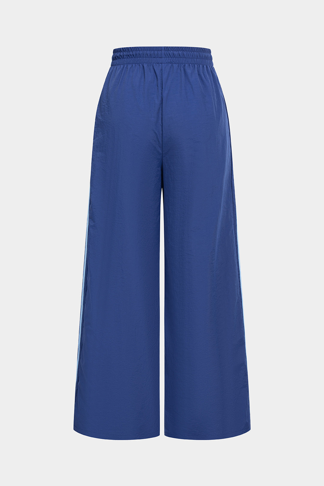 Contrast Drawstring High Waist Wide Leg Pants