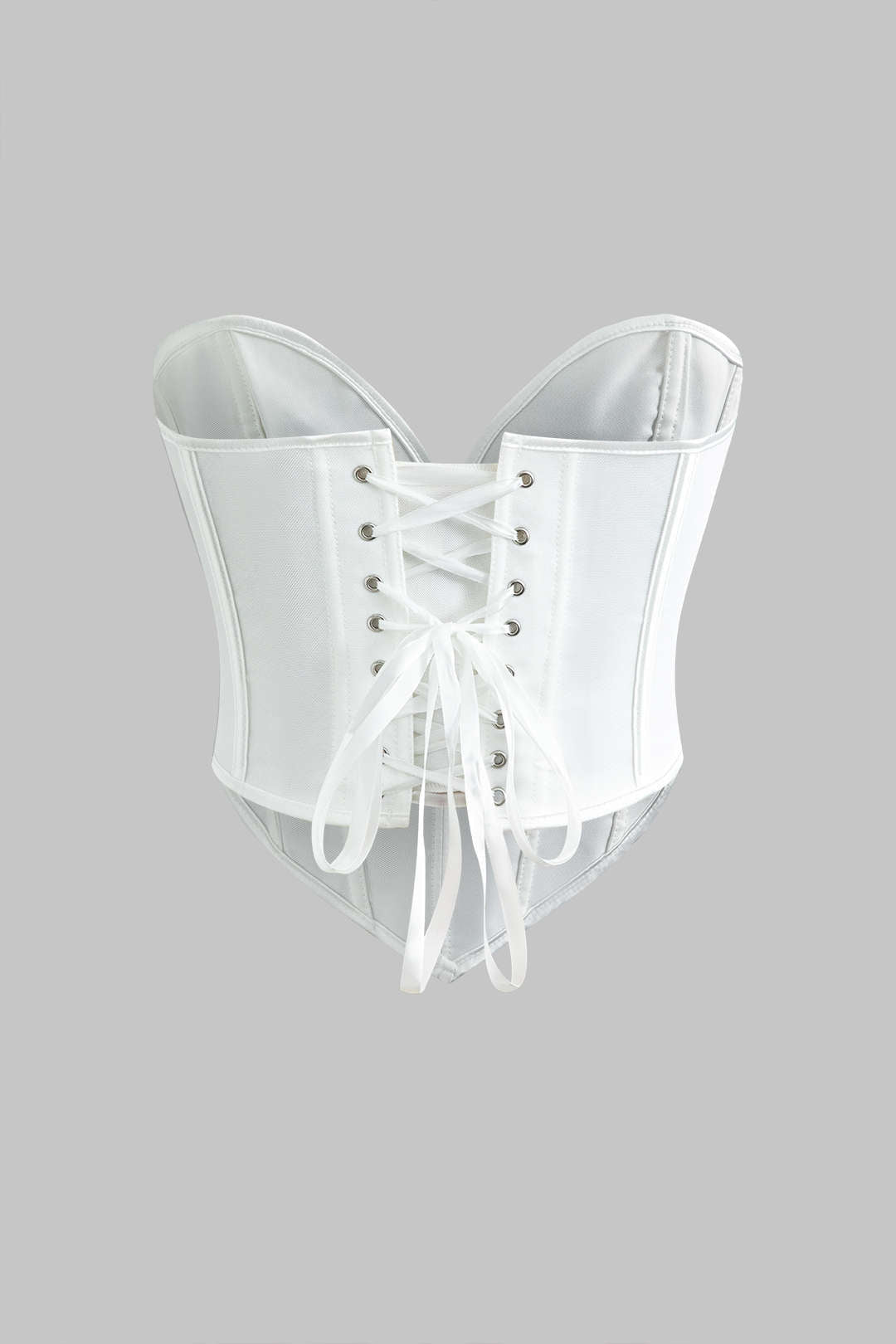 V-Hem Tie Back Corset Top