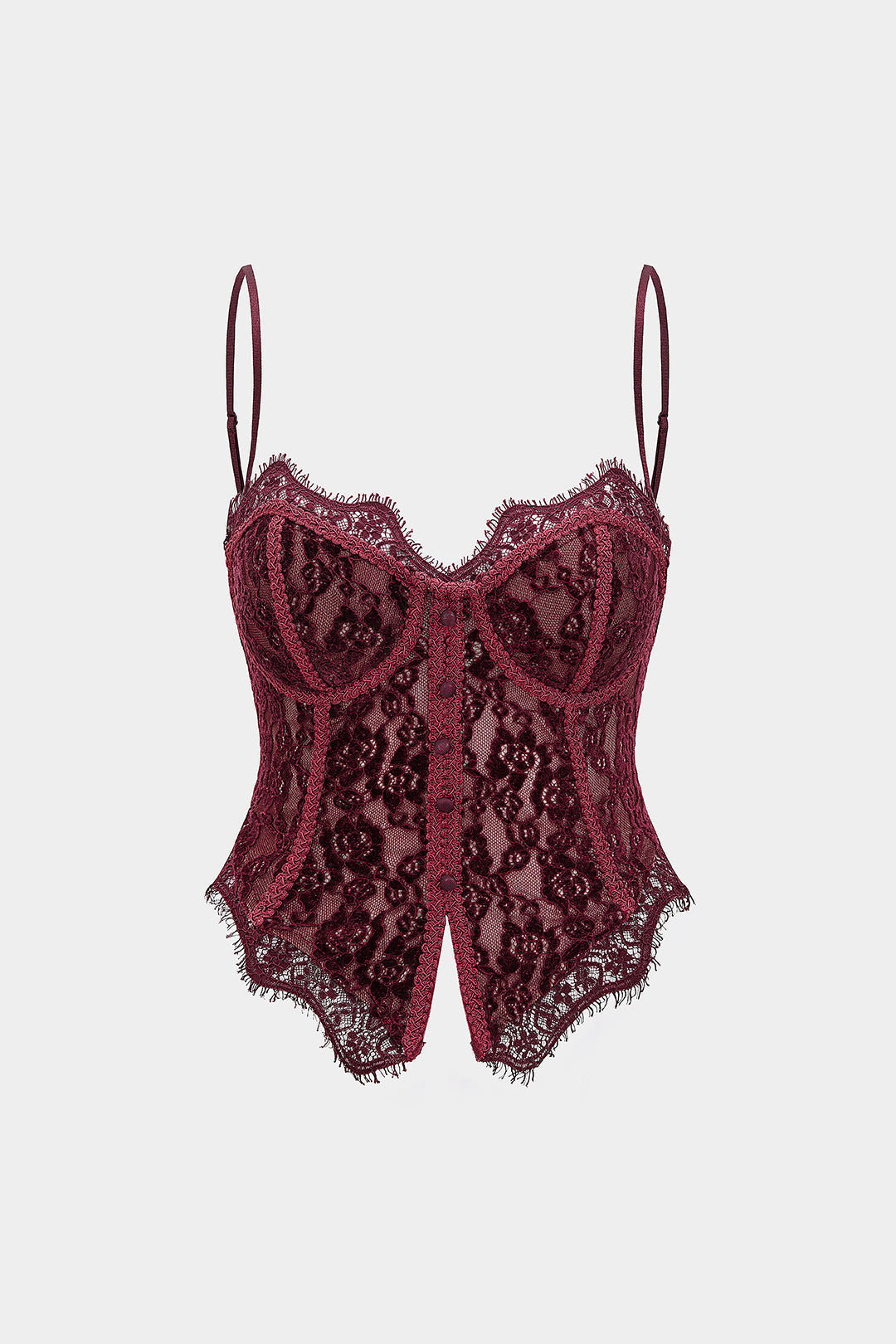 Lace Trim Zipper Cami Top