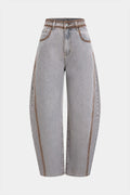 Denim Stitching Washed Pocket Jeans