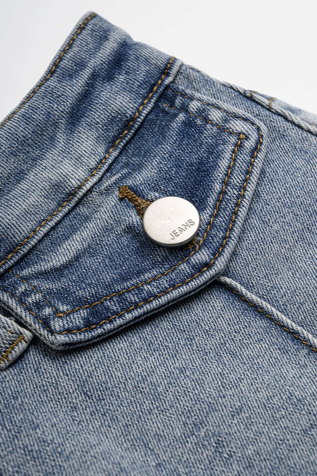 Denim Button Skirt