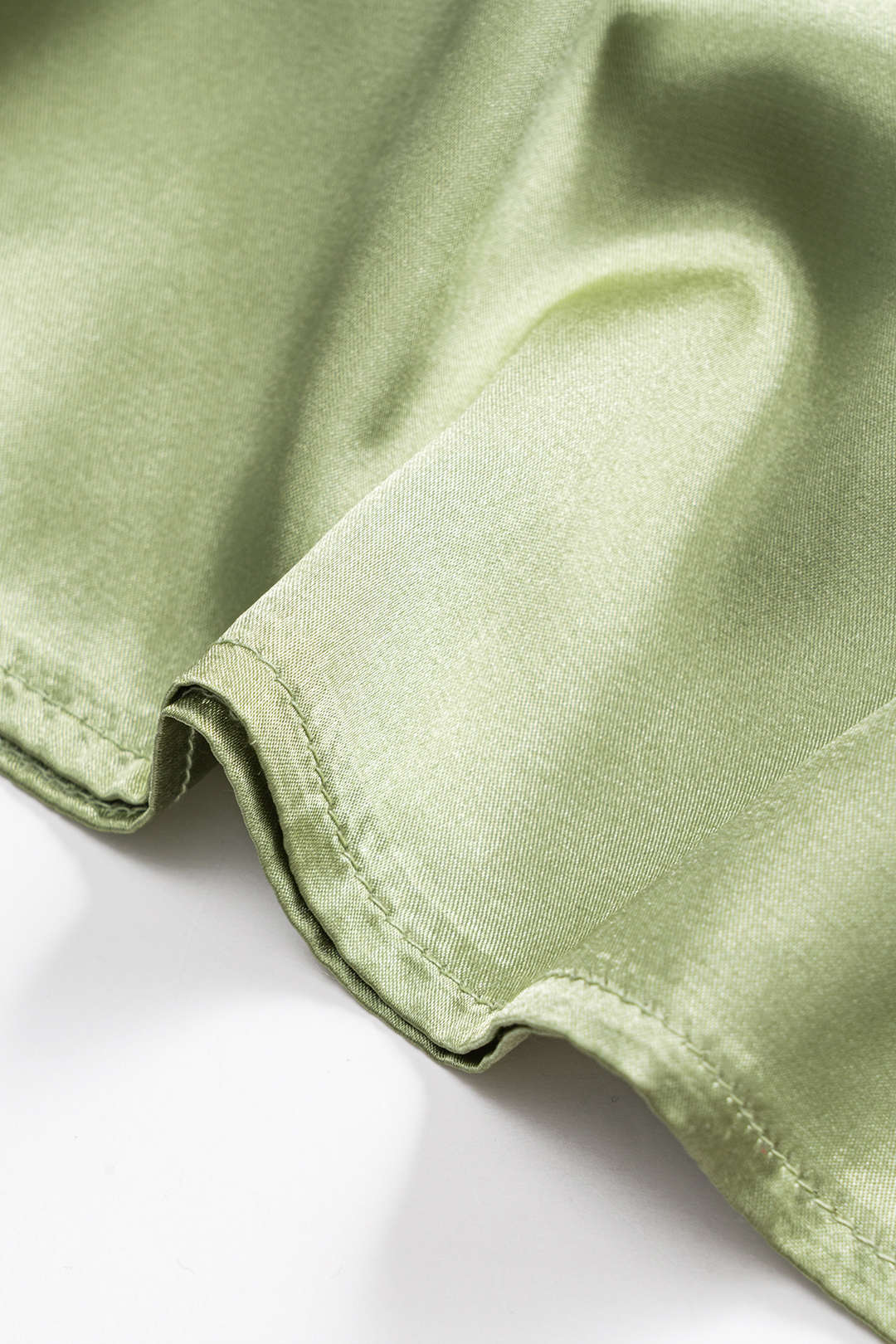 Solid Satin Zipper Skirt