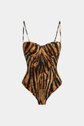 Leopard Print Slip Sleeveless Bodysuit