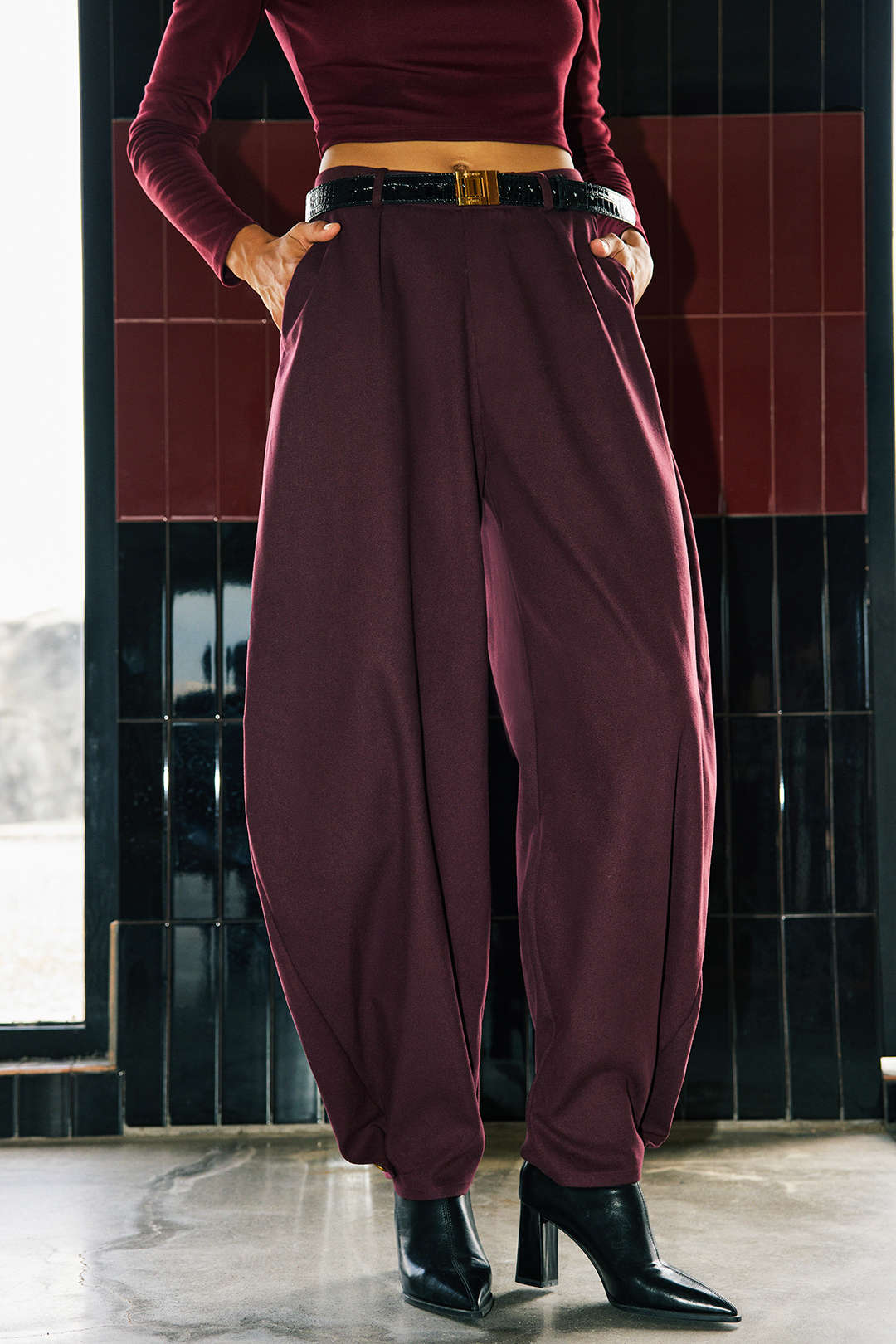 Pocket Ruched Pants