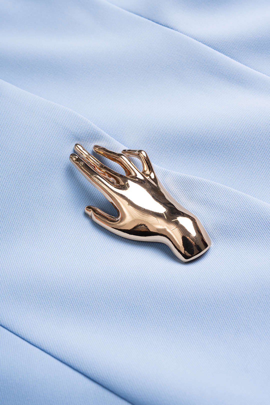 Lapel V-Neck Metallic Short-Sleeve Shirt