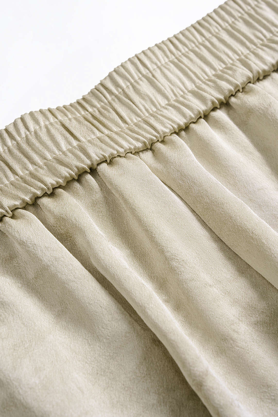 Satin High Waist Wide Leg Trousers