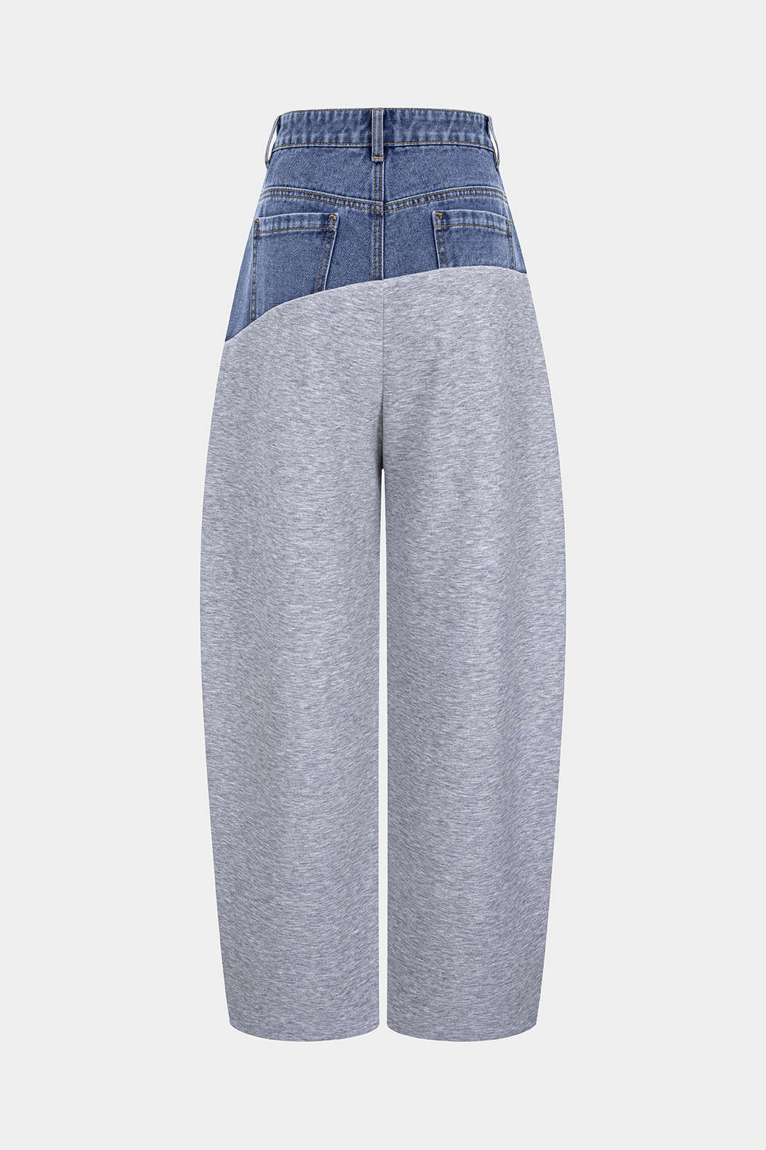 Denim Patchwork Drawstring Jeans