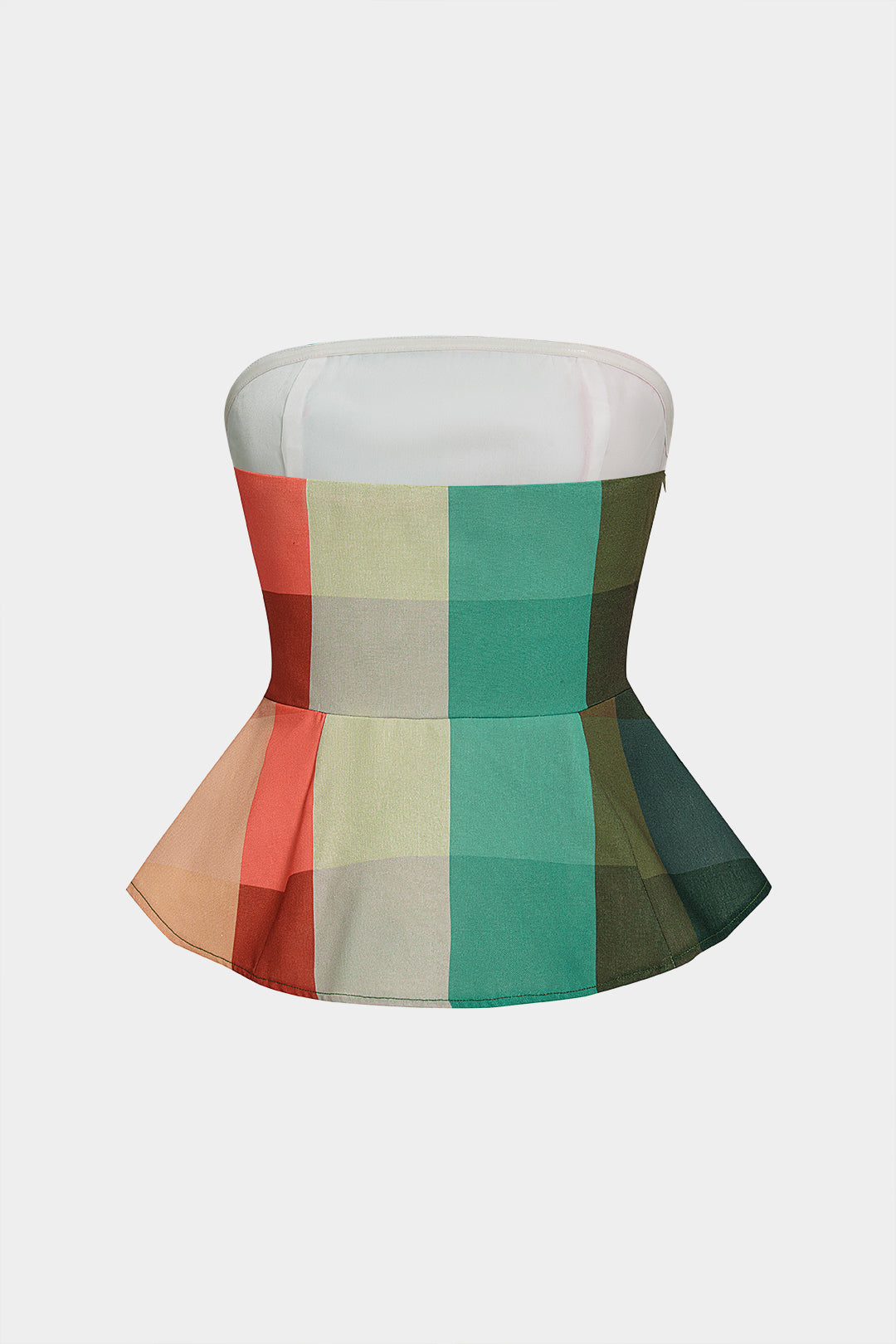 Plaid Print Tube Top