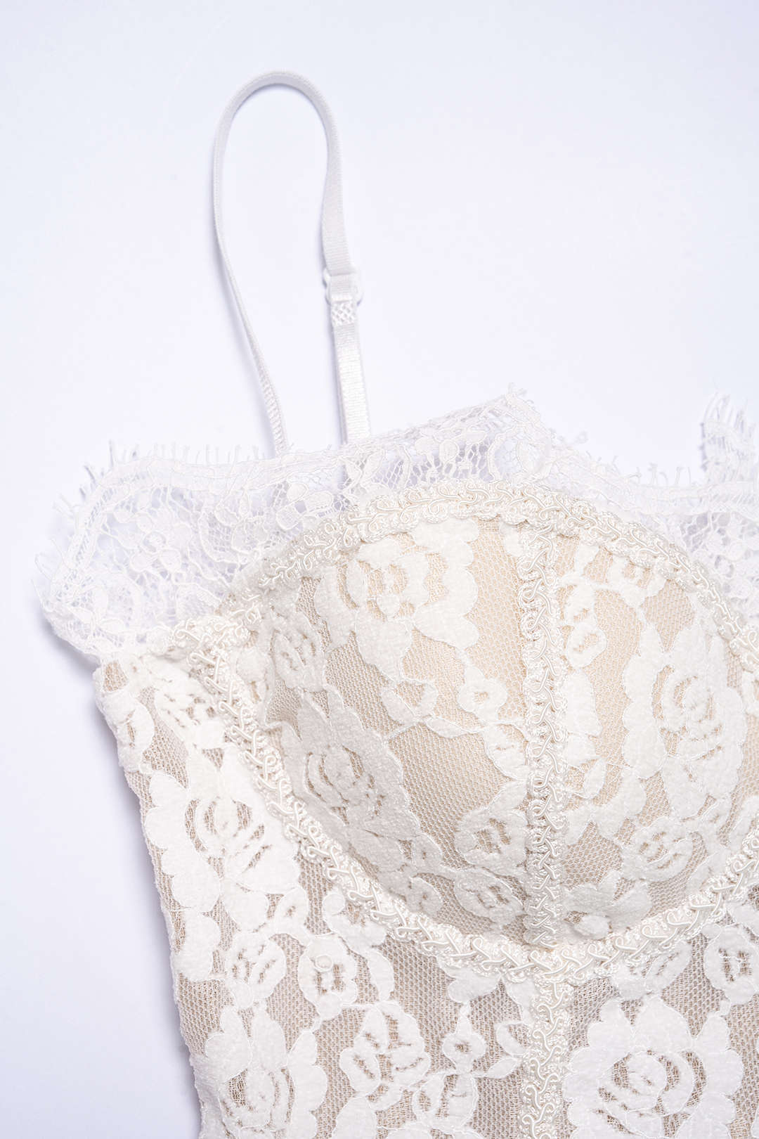 Lace Trim Zipper Cami Top
