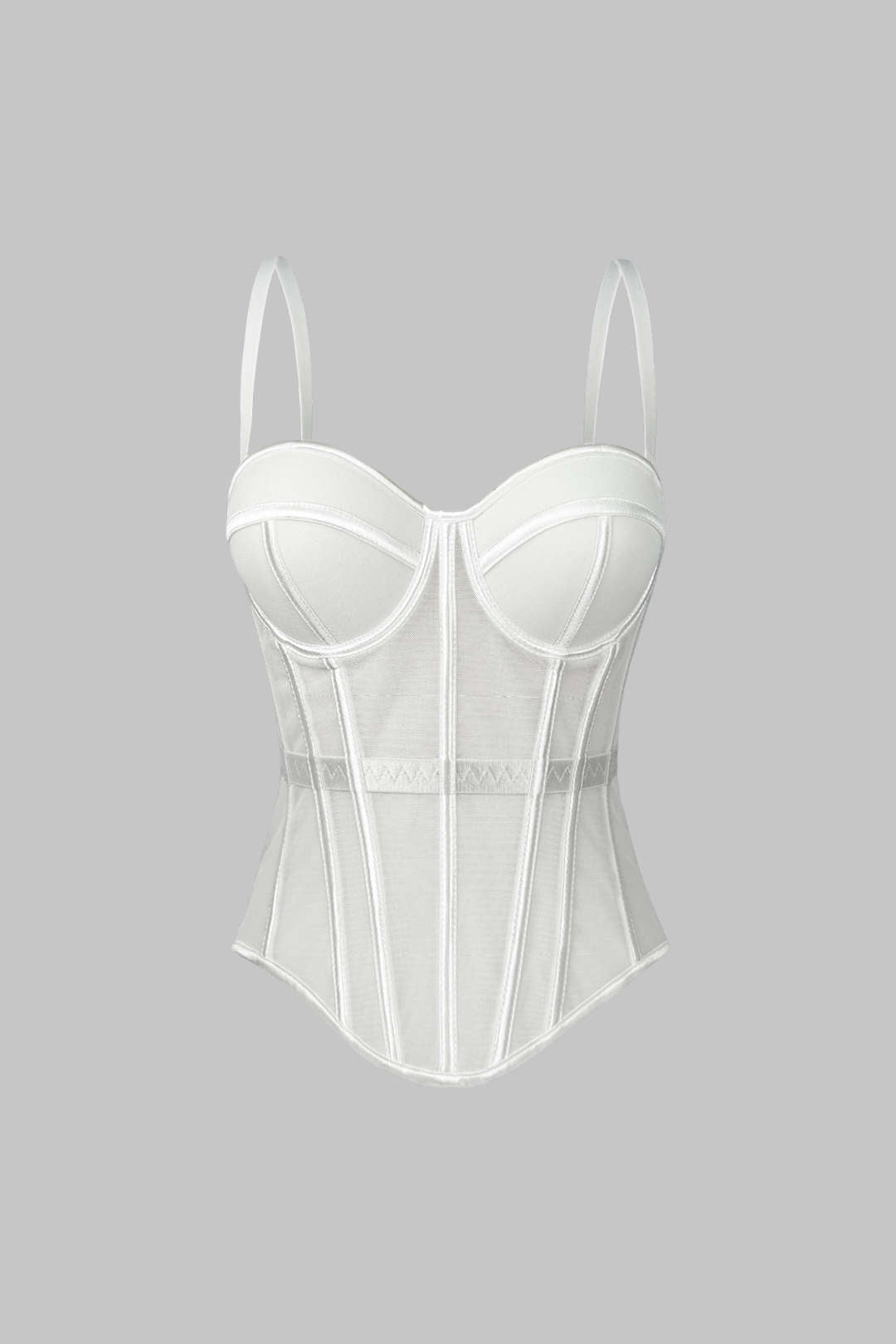 Mesh Bustier Corset Slip Cami Top
