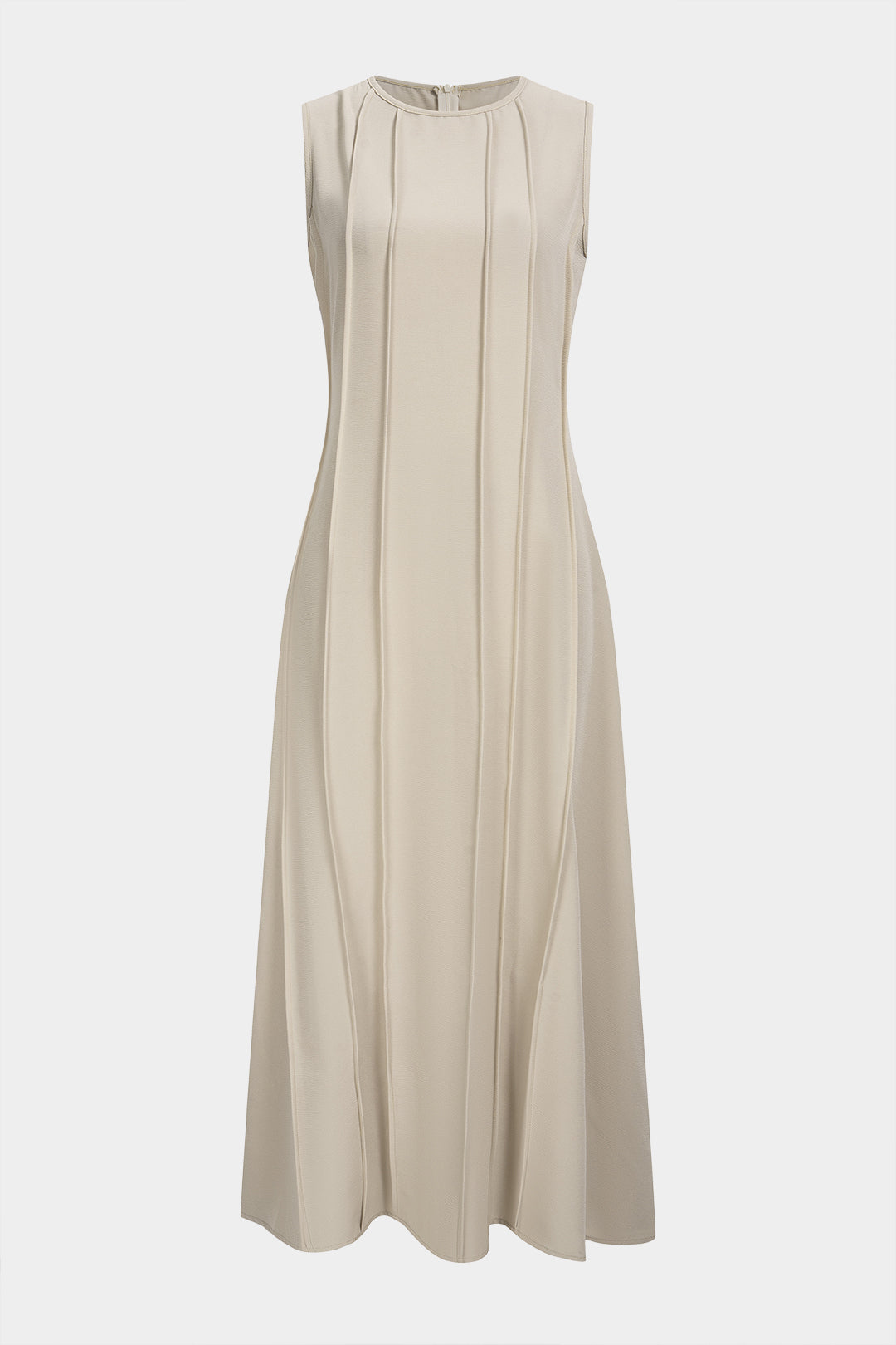 Round Neck Sleeveless Midi Dress