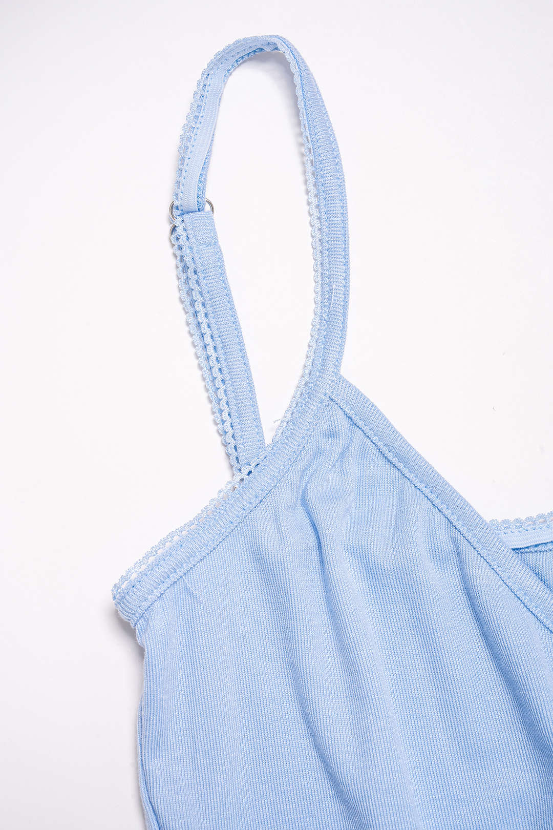 Solid V-Neck Cami Top And Wide Leg Pants Set