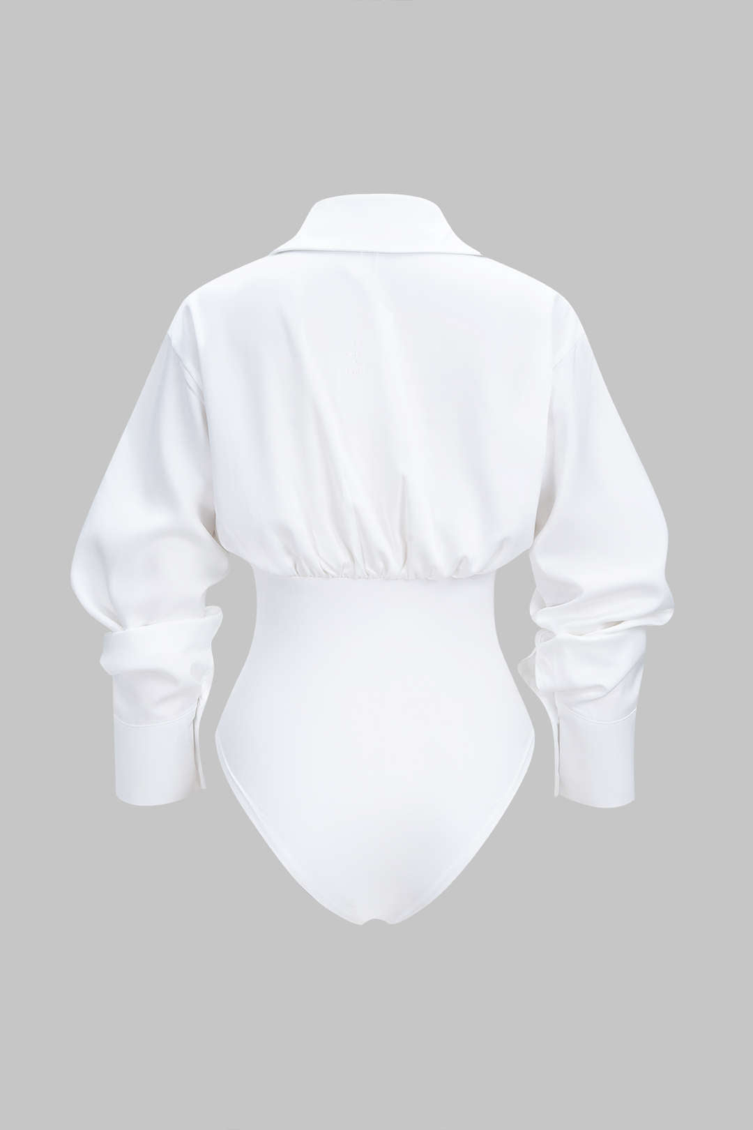 Solid Patchwork Long Sleeve Bodysuit