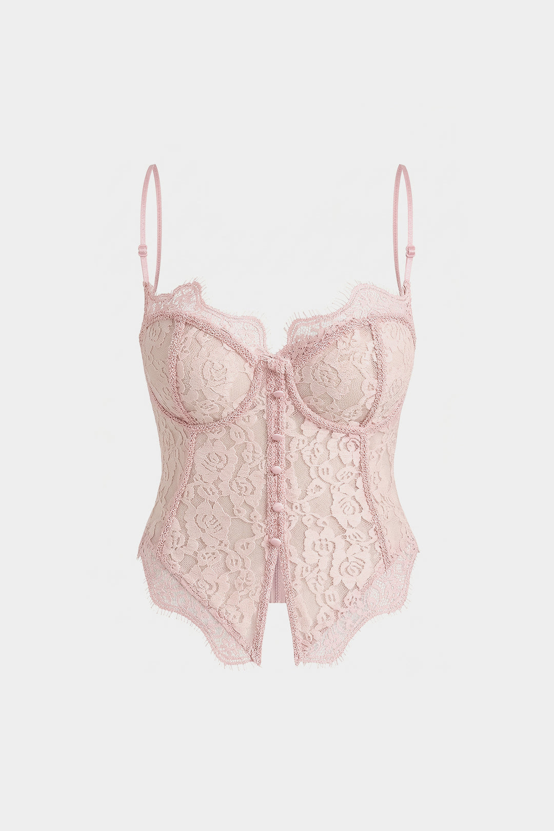 Lace Trim Zipper Cami Top