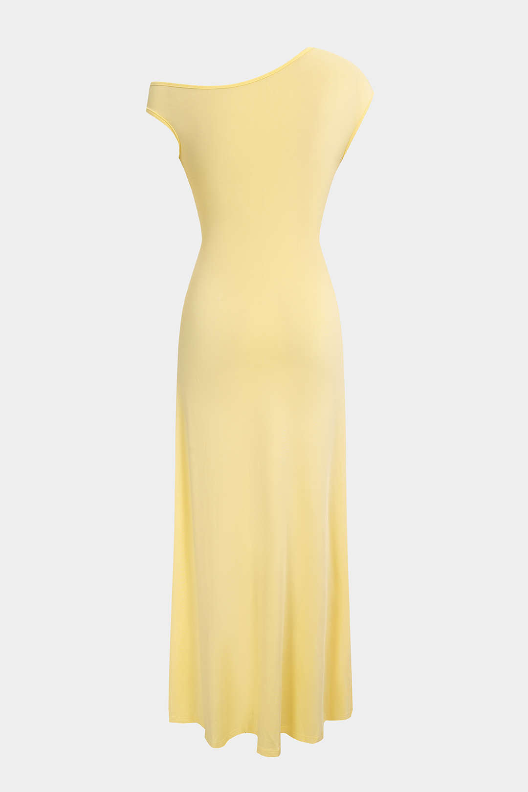 Asymmetrical One Shoulder Ruched Maxi Dress
