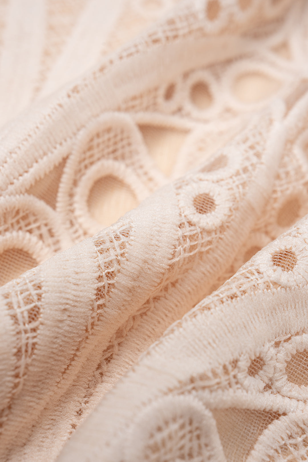 Lace Patchwork Asymmetrical Ruched Skirt