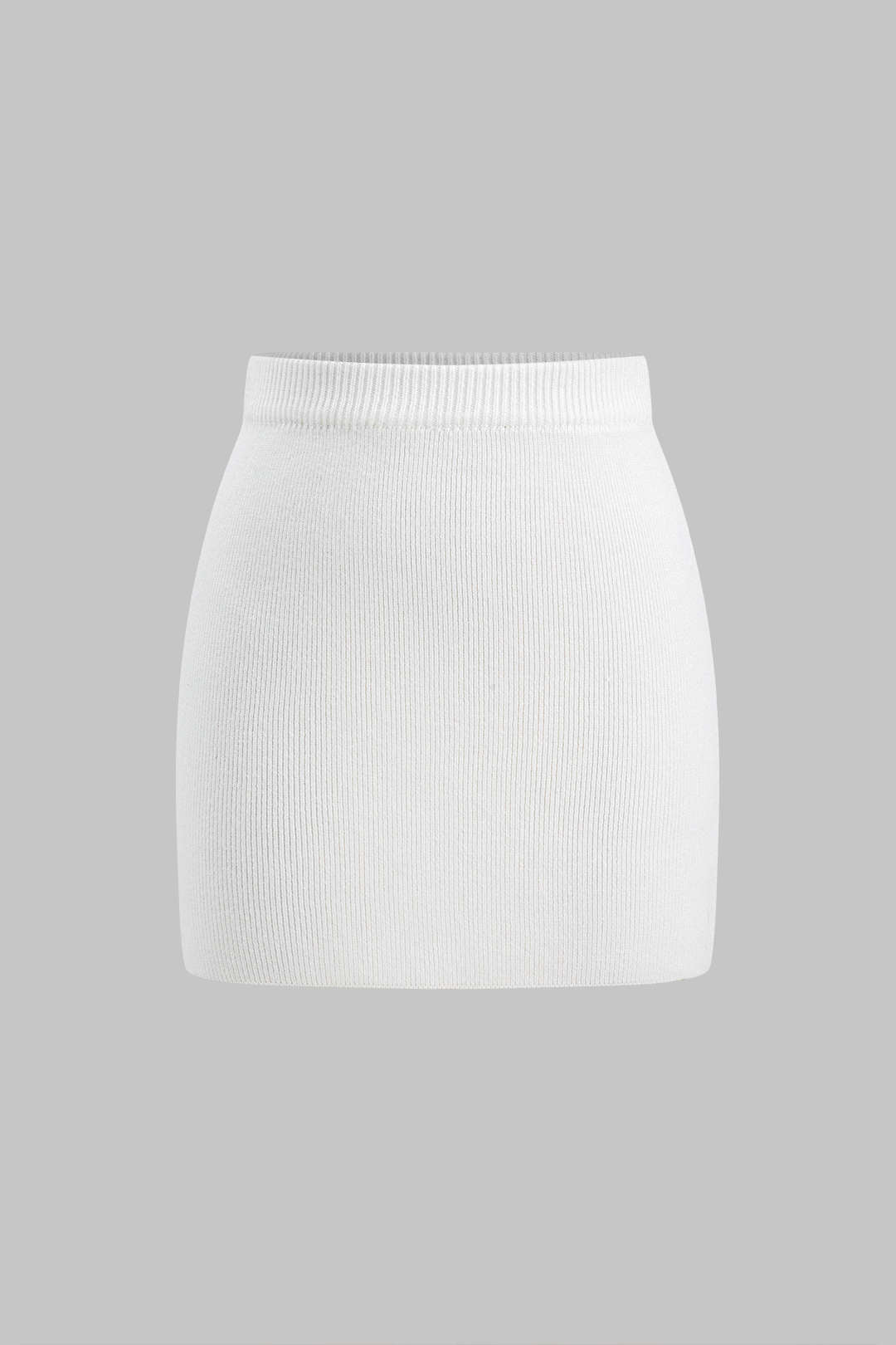 Knit Solid Mini Skirt