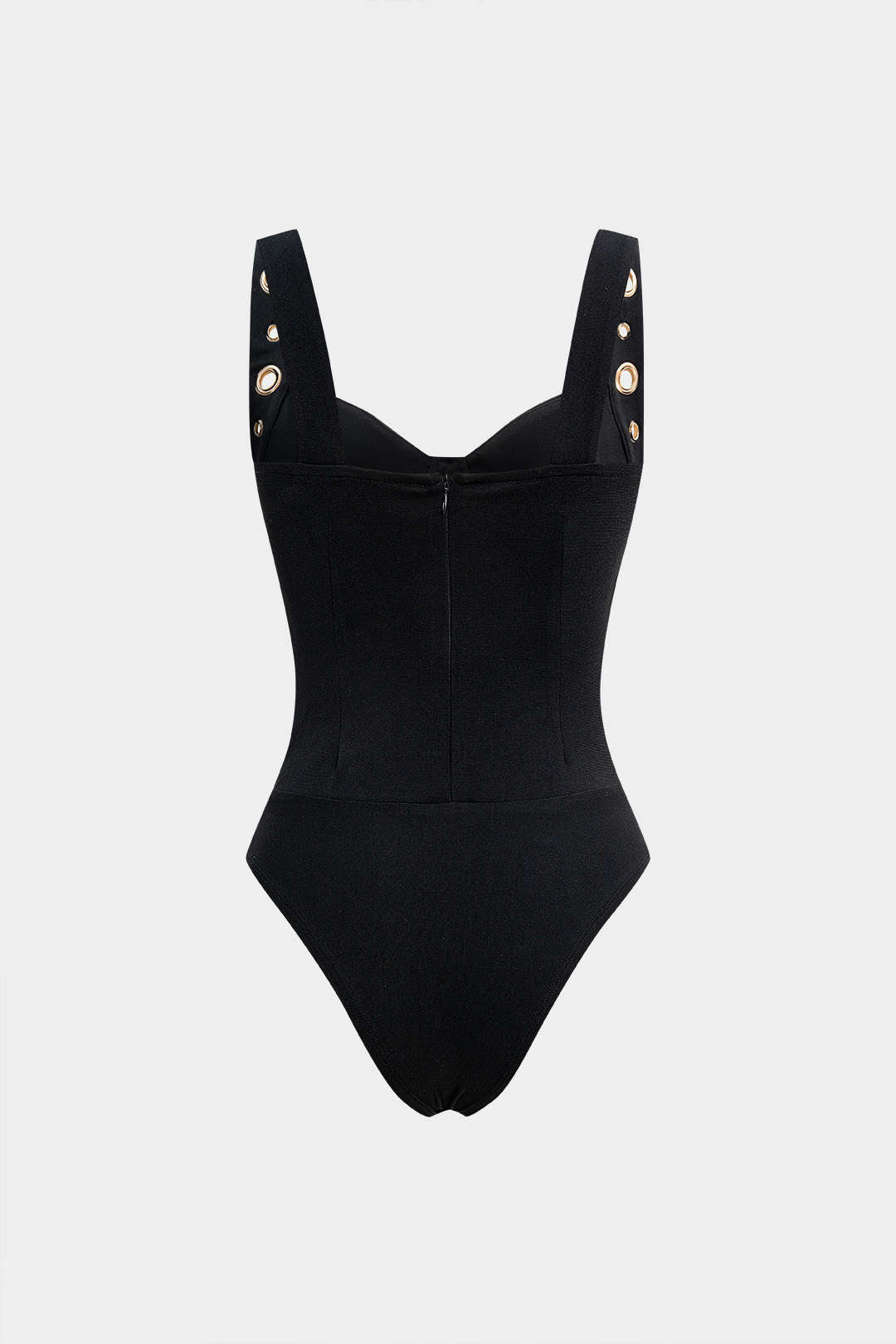 Metallic Eyelet Tank Sleeveless Bodysuit