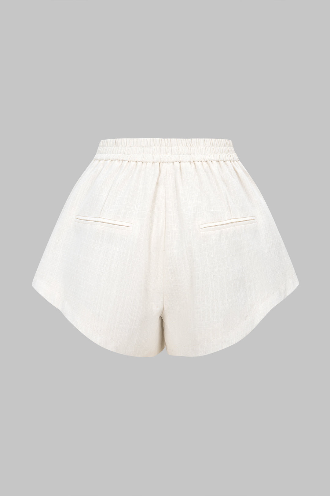 Shirred Waistband Wide Leg Shorts