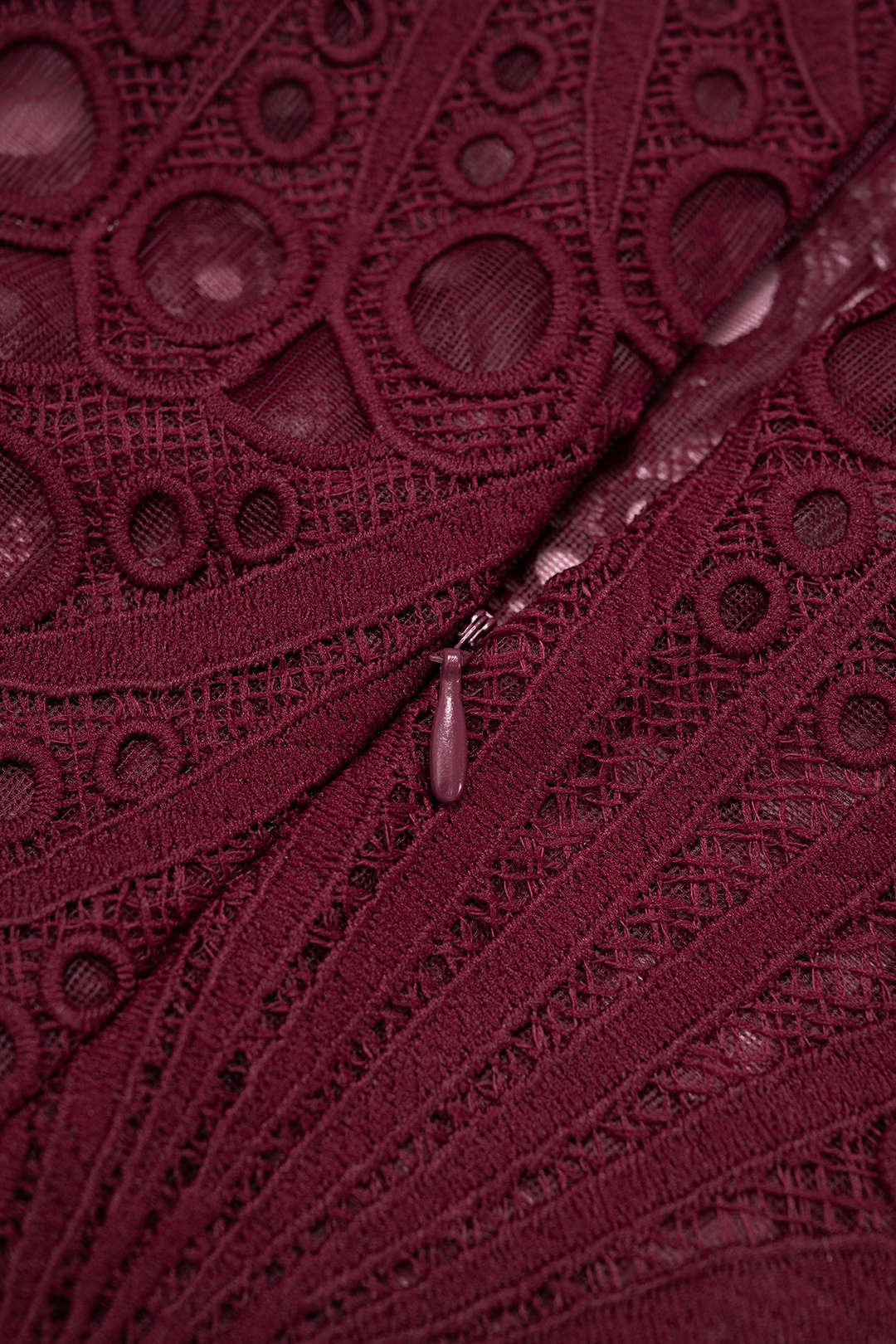 Embroidery Zipper Cut Out Mini Skirt