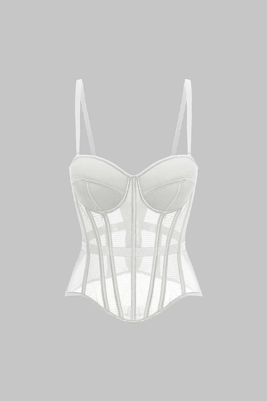 Mesh Bustier Corset Slip Cami Top