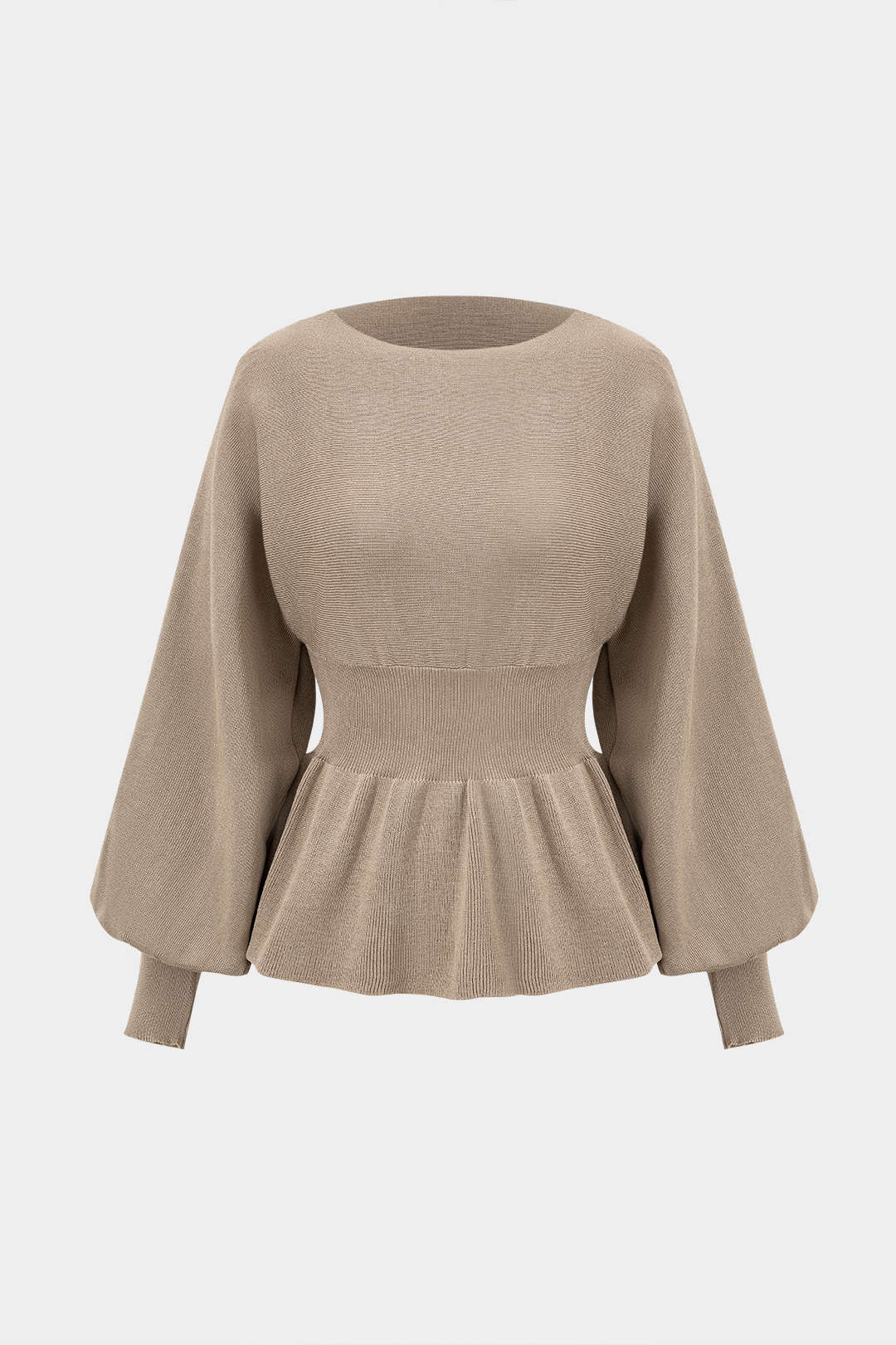 Knit Gigot Sleeve Top And Skirt Set