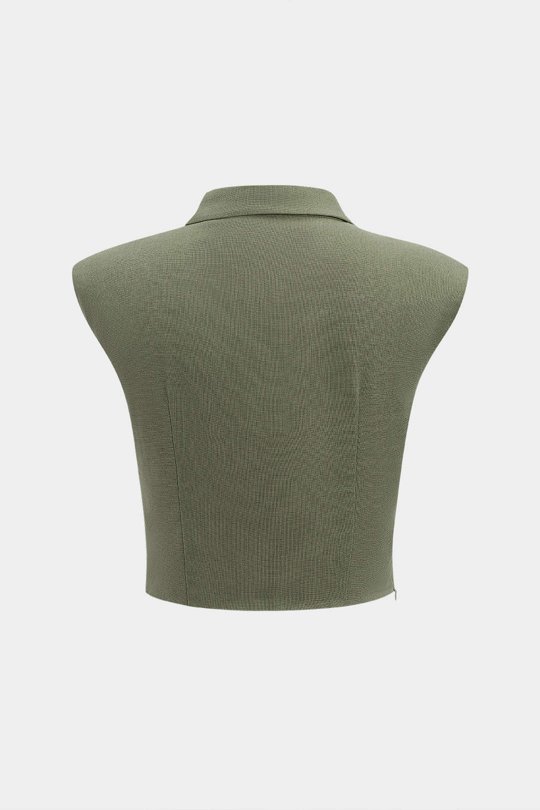 Linen Crossed Ruched Tank Top