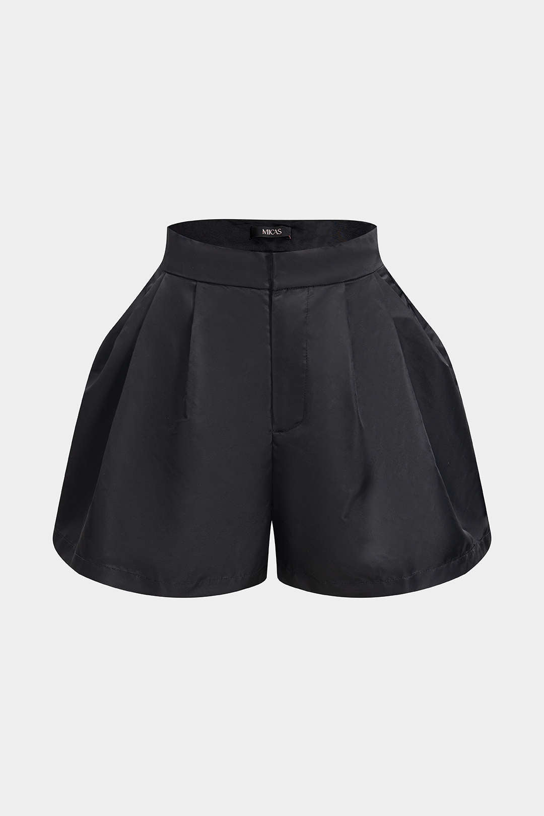 Puff Wide Leg Zipper Shorts