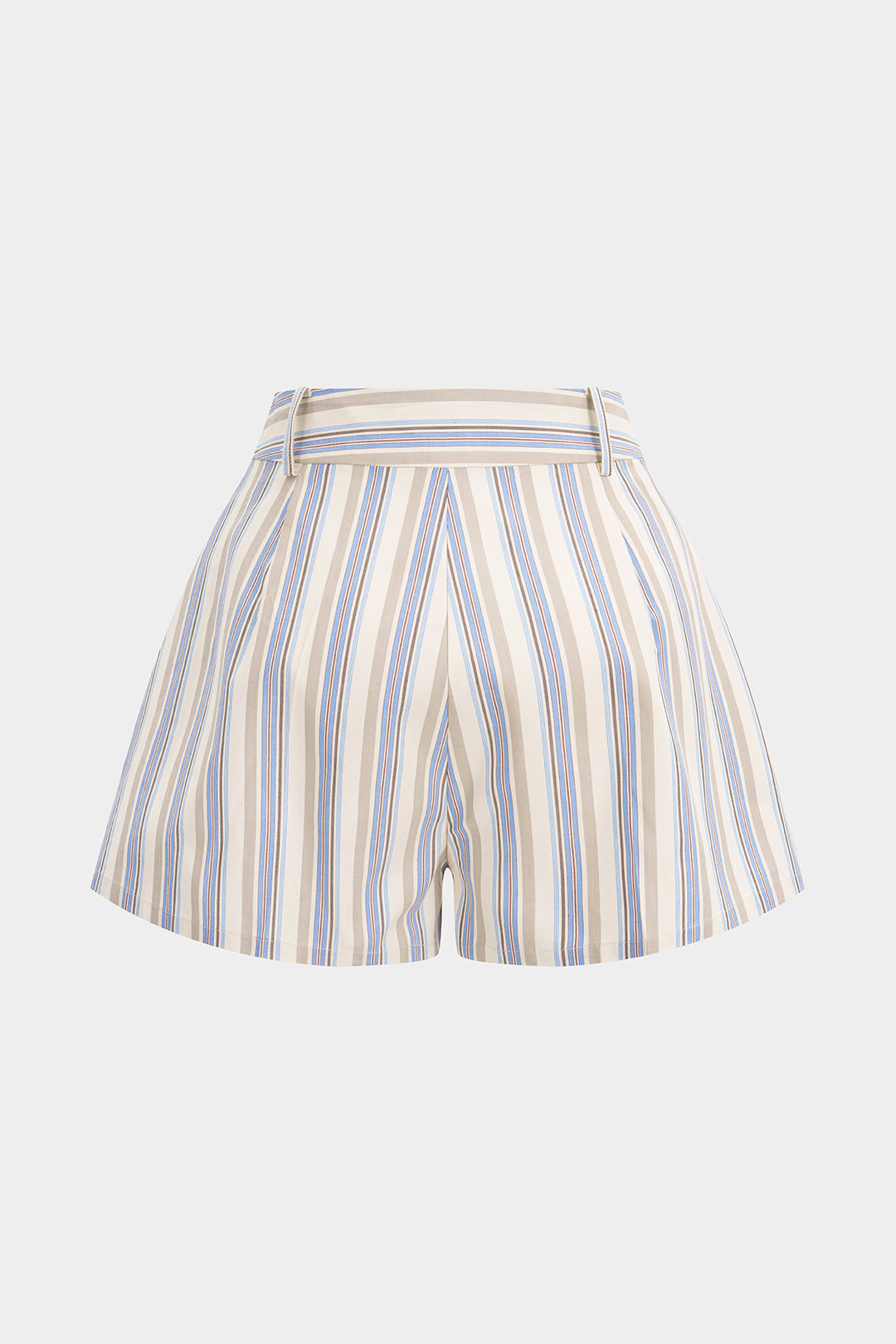 Stripes Print High Waist Wide Leg Shorts
