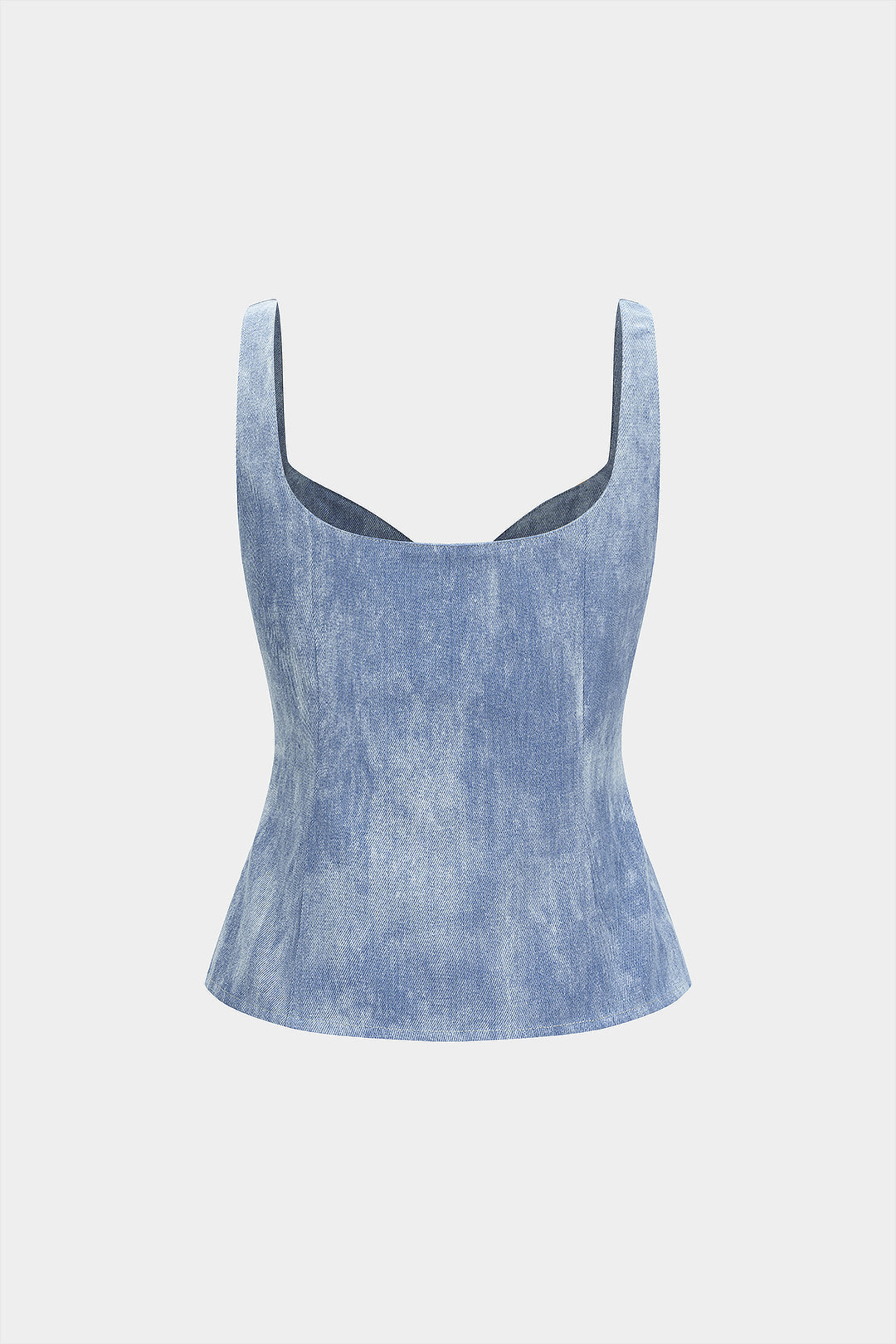 Denim V-Neck Asymmetrical Cami Top